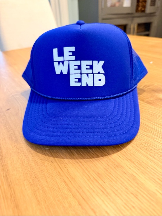 Clare V Accessories - Clare V X Left on Friday collab TRUCKER HAT $50 NWT  Cobalt Le Weekend